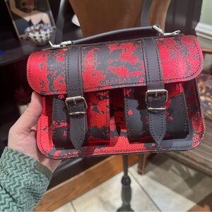 Grafea “Bloddy” Limited Edition Leather Mini Satchel – Made in England